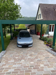 Carport alu vert à Alizay